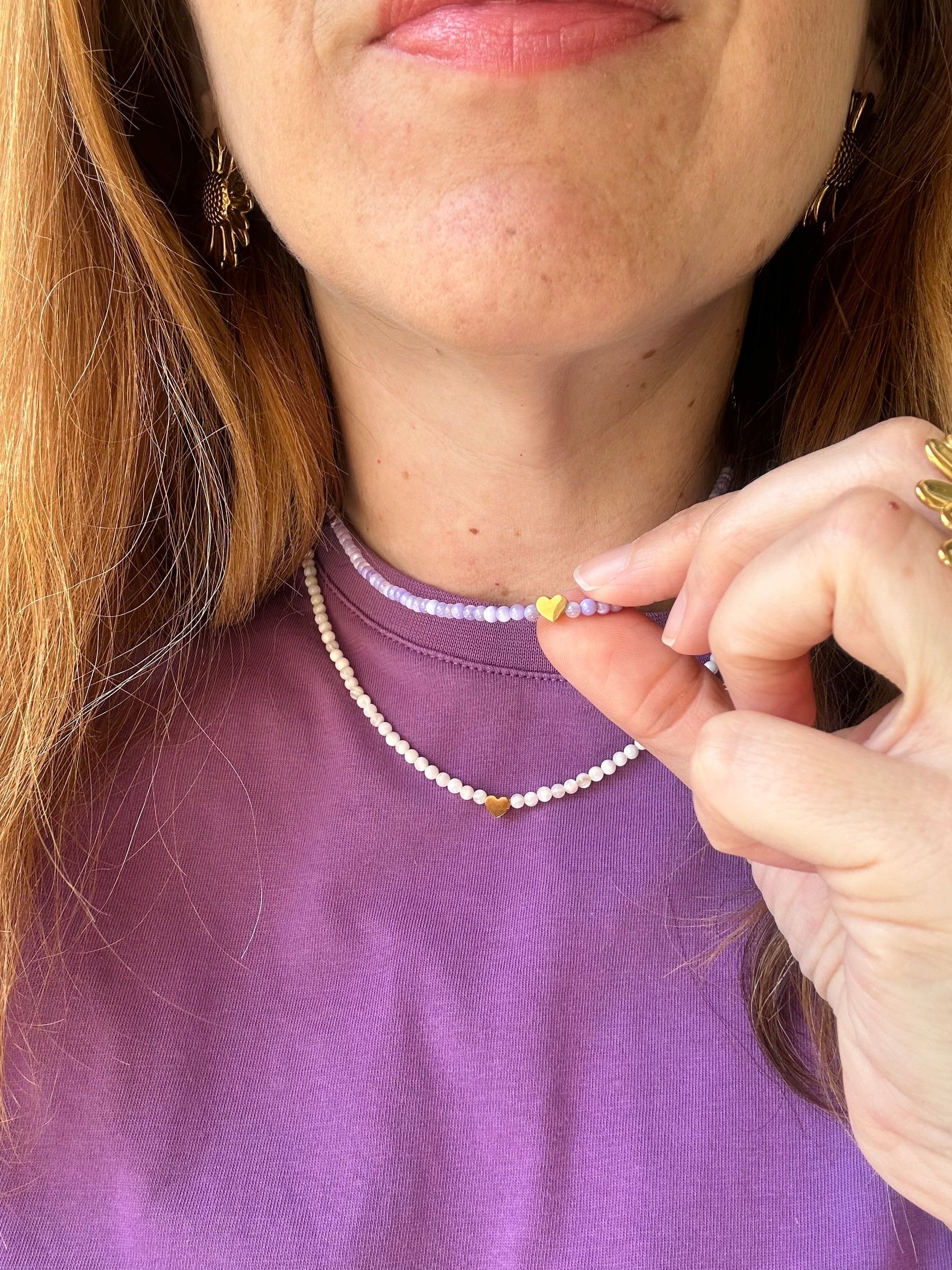 Collier nacre PHILIPPINES - Camilmari Bijoux - Lilas