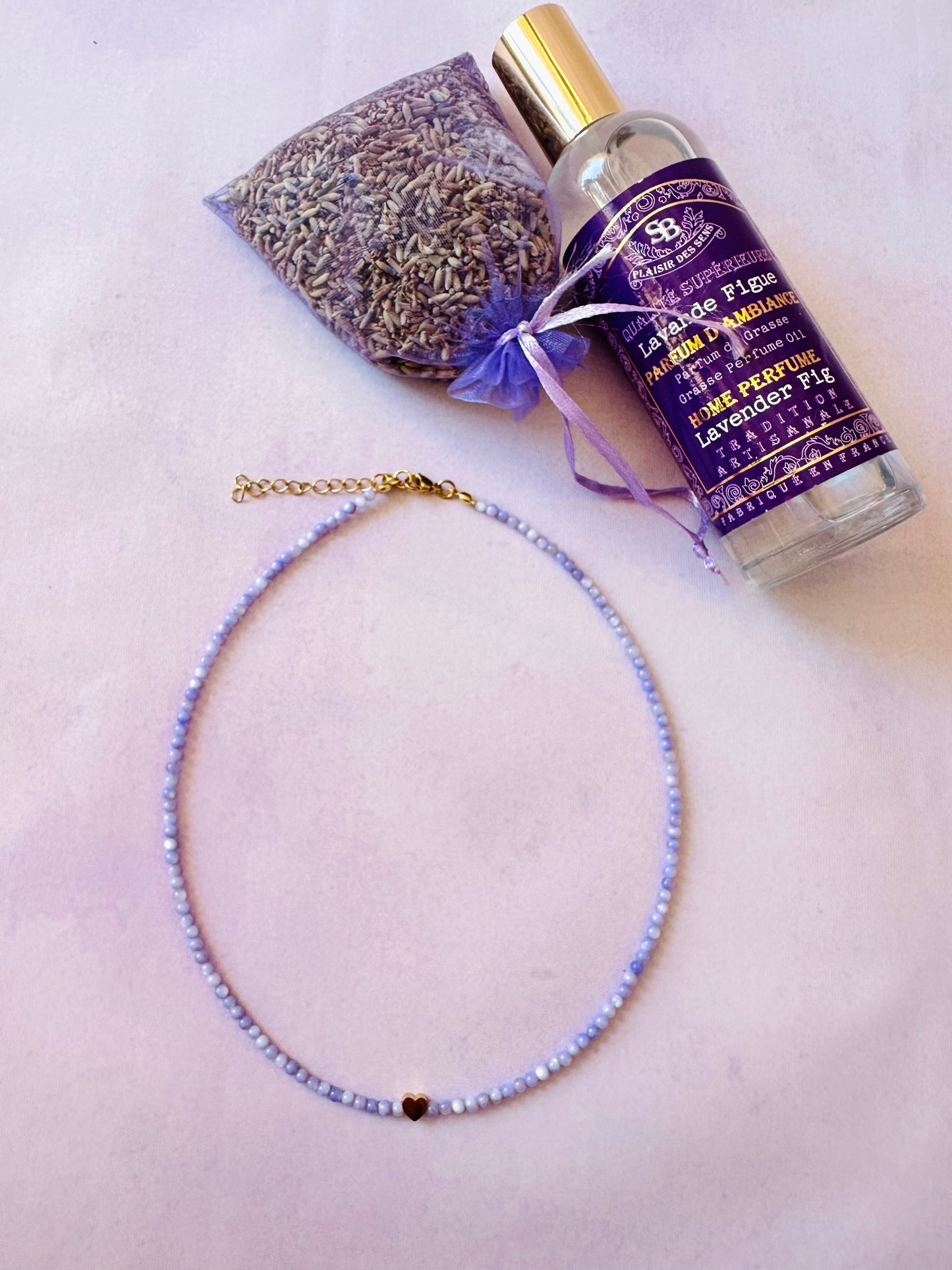 Collier nacre PHILIPPINES - Camilmari Bijoux - Lilas