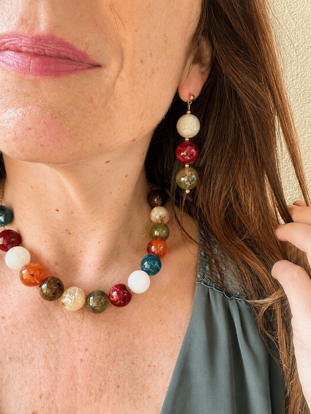 Collier perles colorées SIMONE - Camilmari Bijoux -
