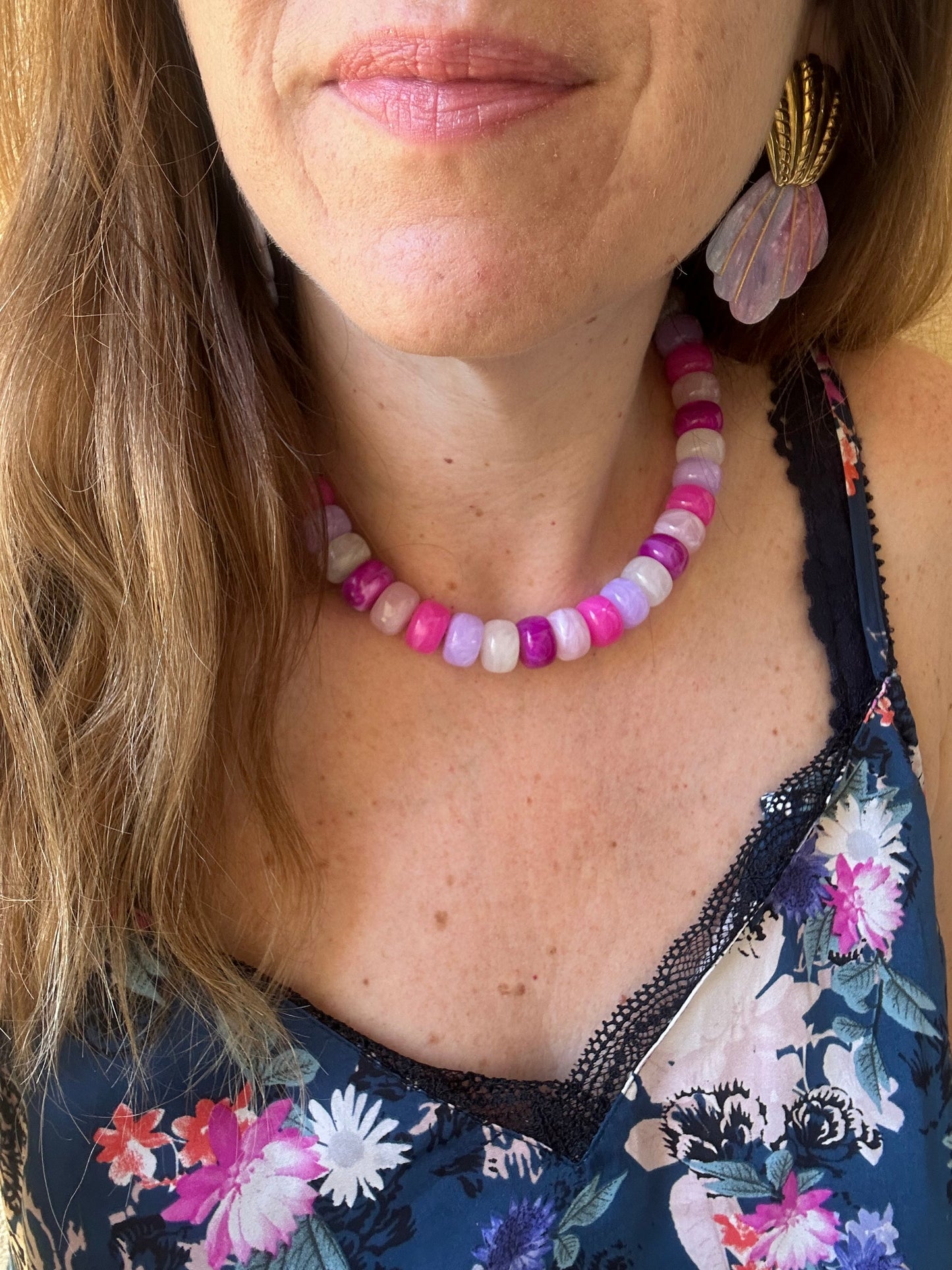 Collier perles couleurs BONNIE - Camilmari Bijoux - Guimauve