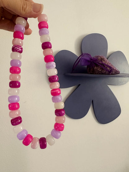 Collier perles couleurs BONNIE - Camilmari Bijoux - Guimauve