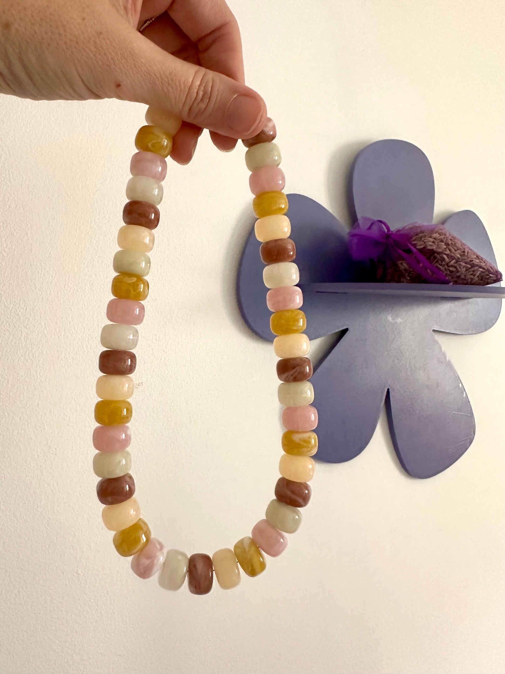 Collier perles couleurs BONNIE - Camilmari Bijoux - Sans pendentif coeur