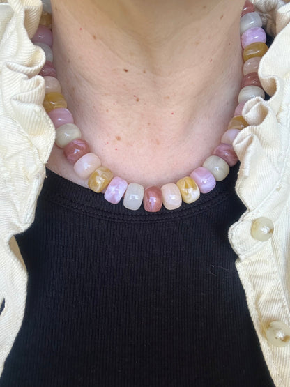 Collier perles couleurs BONNIE - Camilmari Bijoux - Sans pendentif coeur