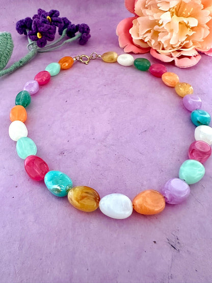 Collier perles multicolores CARLITA - Camilmari Bijoux - 