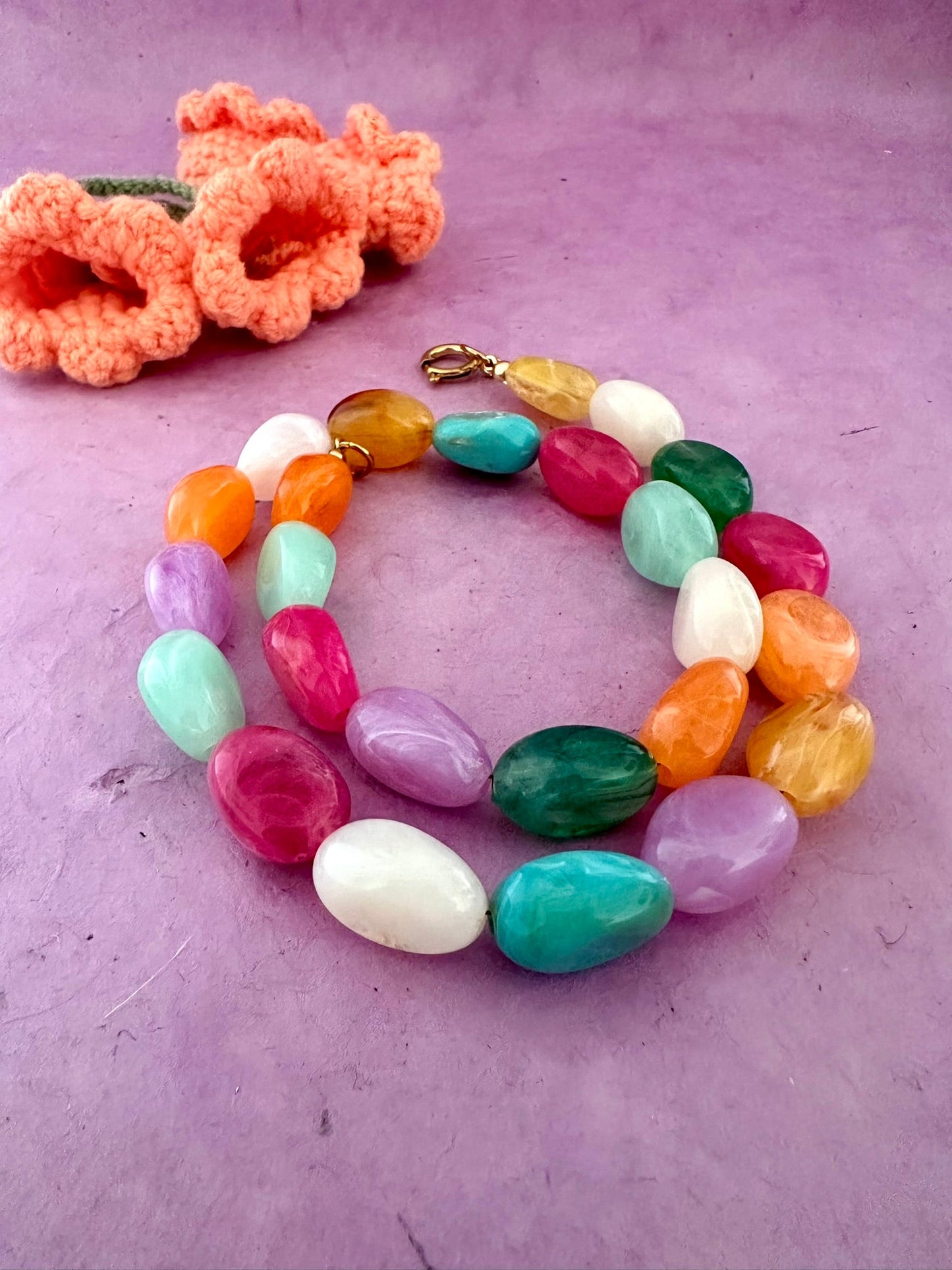 Collier perles multicolores CARLITA - Camilmari Bijoux - 