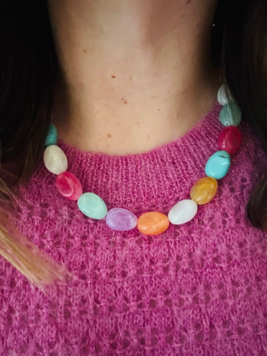 Collier perles multicolores CARLITA - Camilmari Bijoux - 