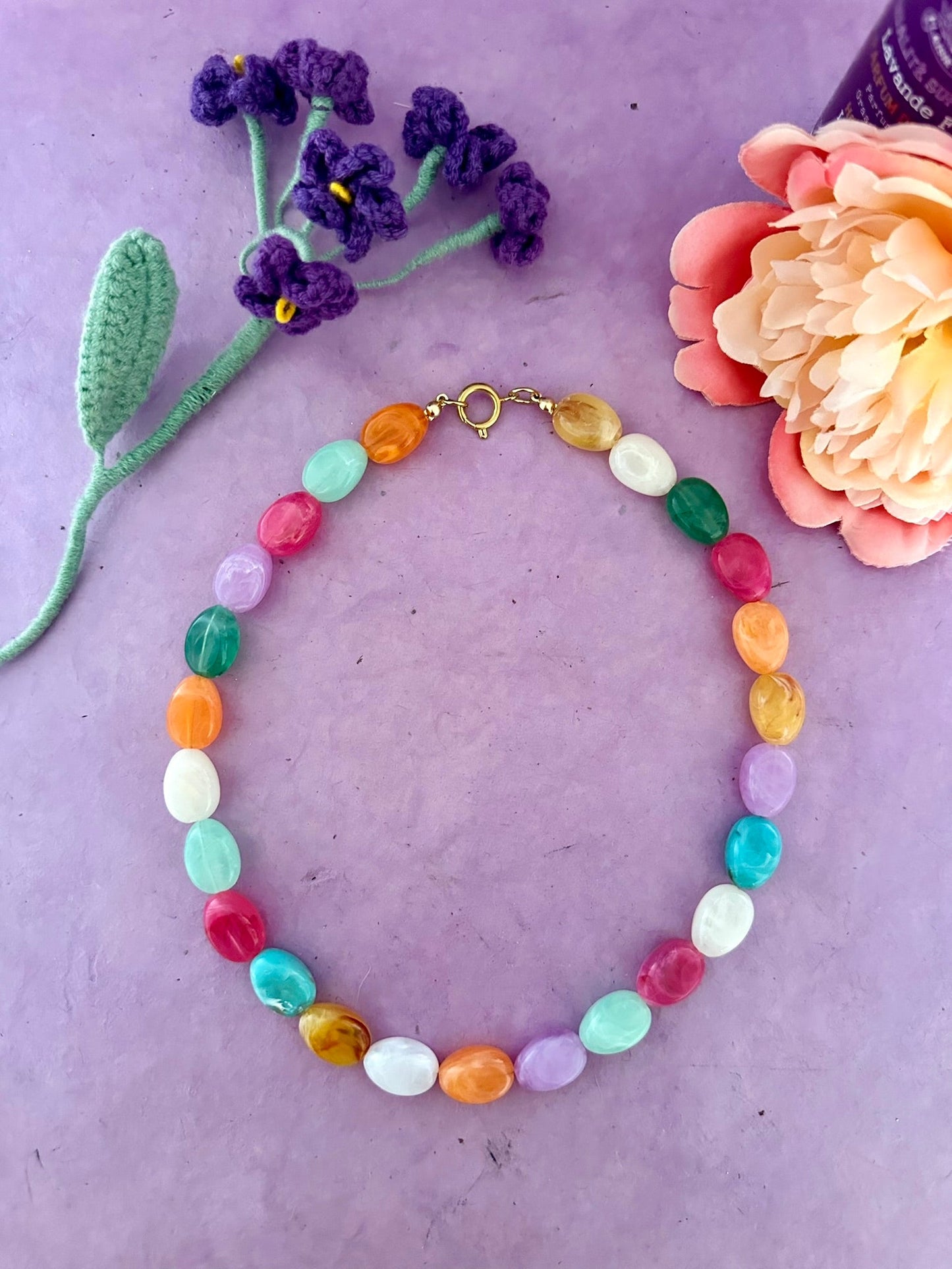 Collier perles multicolores CARLITA - Camilmari Bijoux - 
