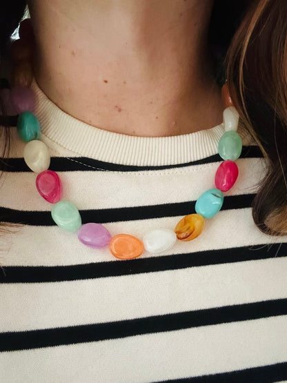 Collier perles multicolores CARLITA - Camilmari Bijoux - 