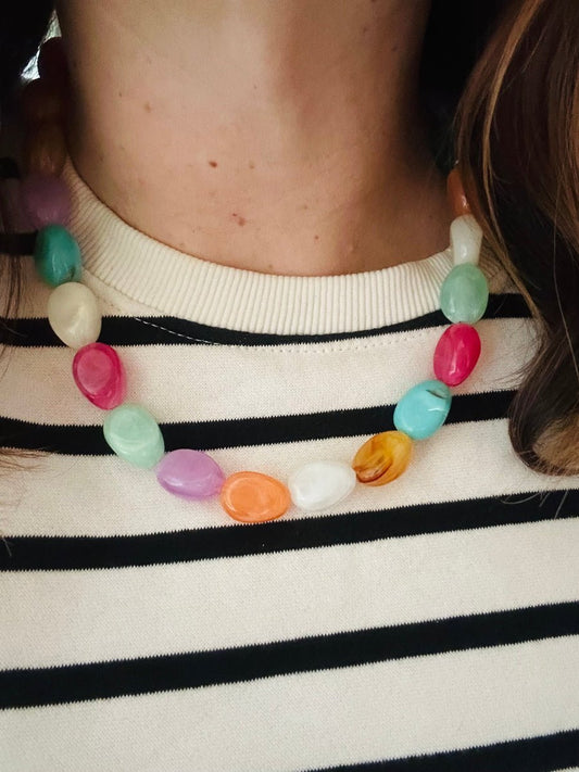 Collier perles multicolores CARLITA - Camilmari Bijoux - 