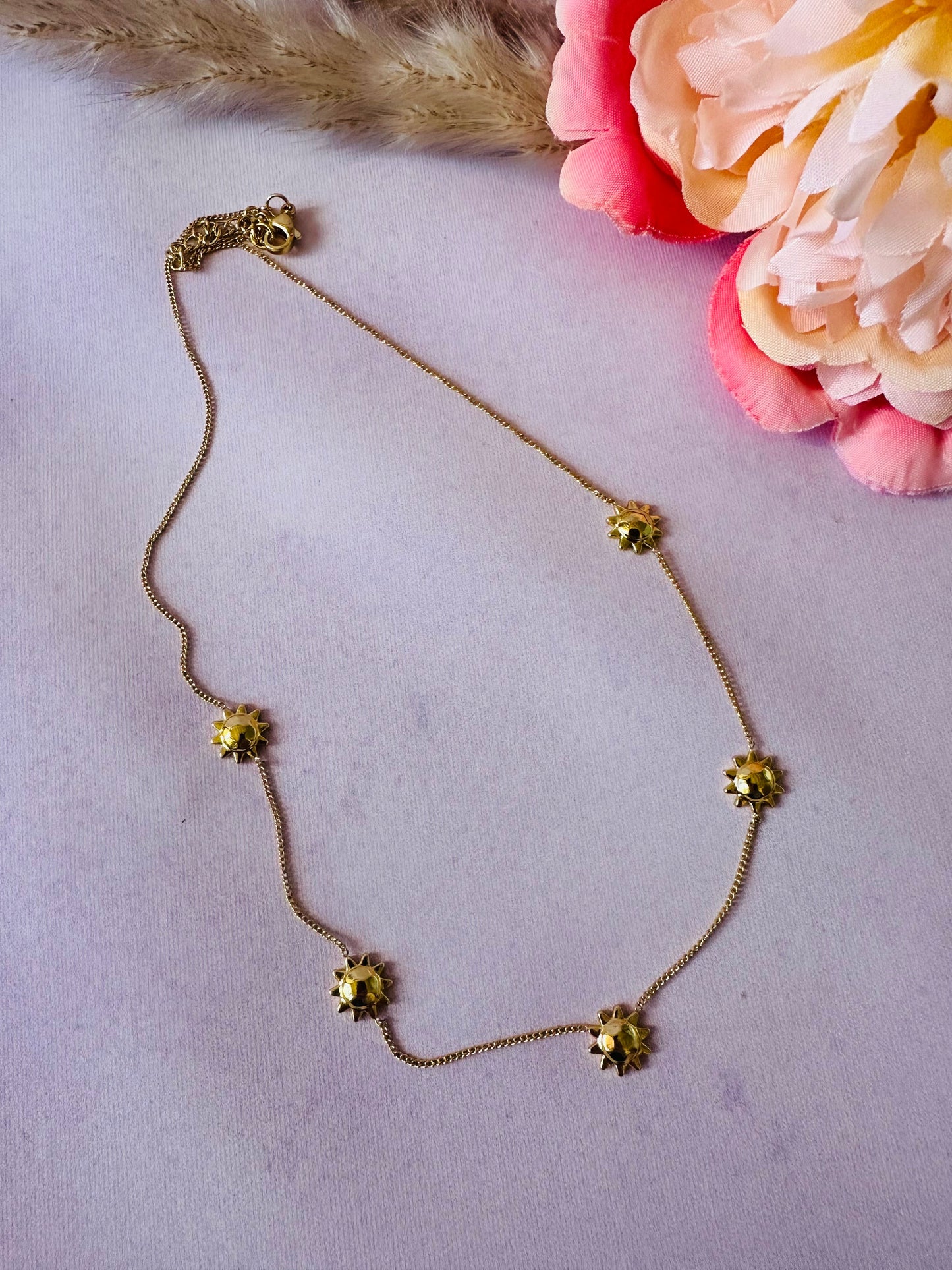 Collier soleil acier inoxydable SOLARA - Camilmari Bijoux - 