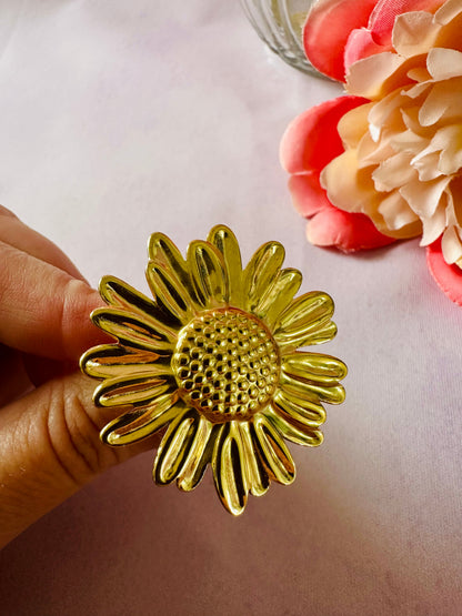 Grosse bague fleur MARTHA - Camilmari Bijoux - 