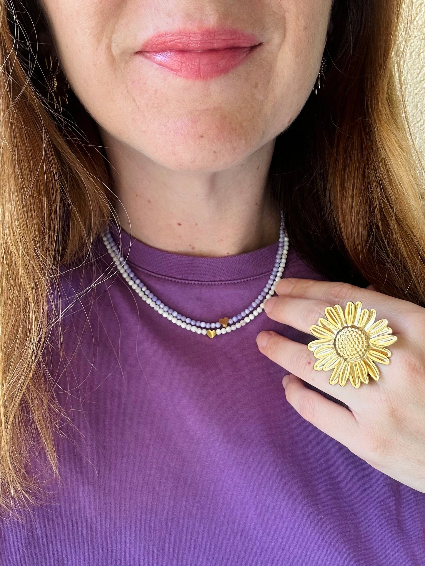 Grosse bague fleur MARTHA - Camilmari Bijoux - 