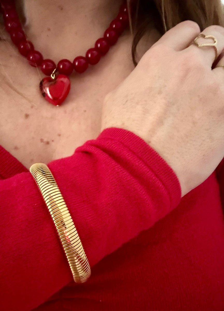 Jonc doré acier inoxydable ISIDORE - Camilmari Bijoux - 