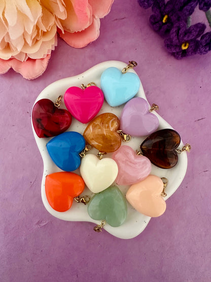 Pendentif coeur pour collier CLAUDIE - Camilmari Bijoux - Lilas