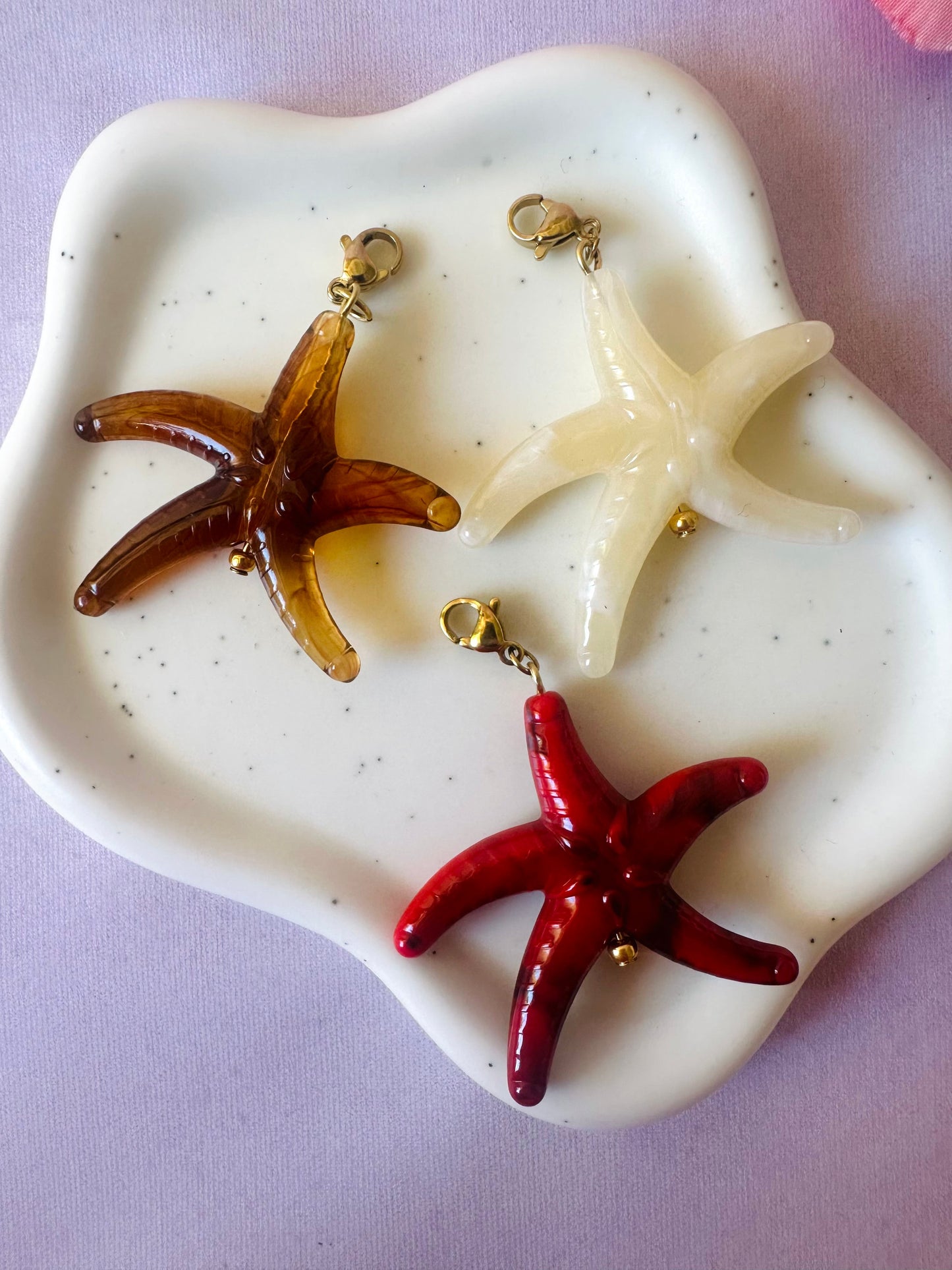 Pendentif étoile de mer MAHINA - Camilmari Bijoux - Ecru