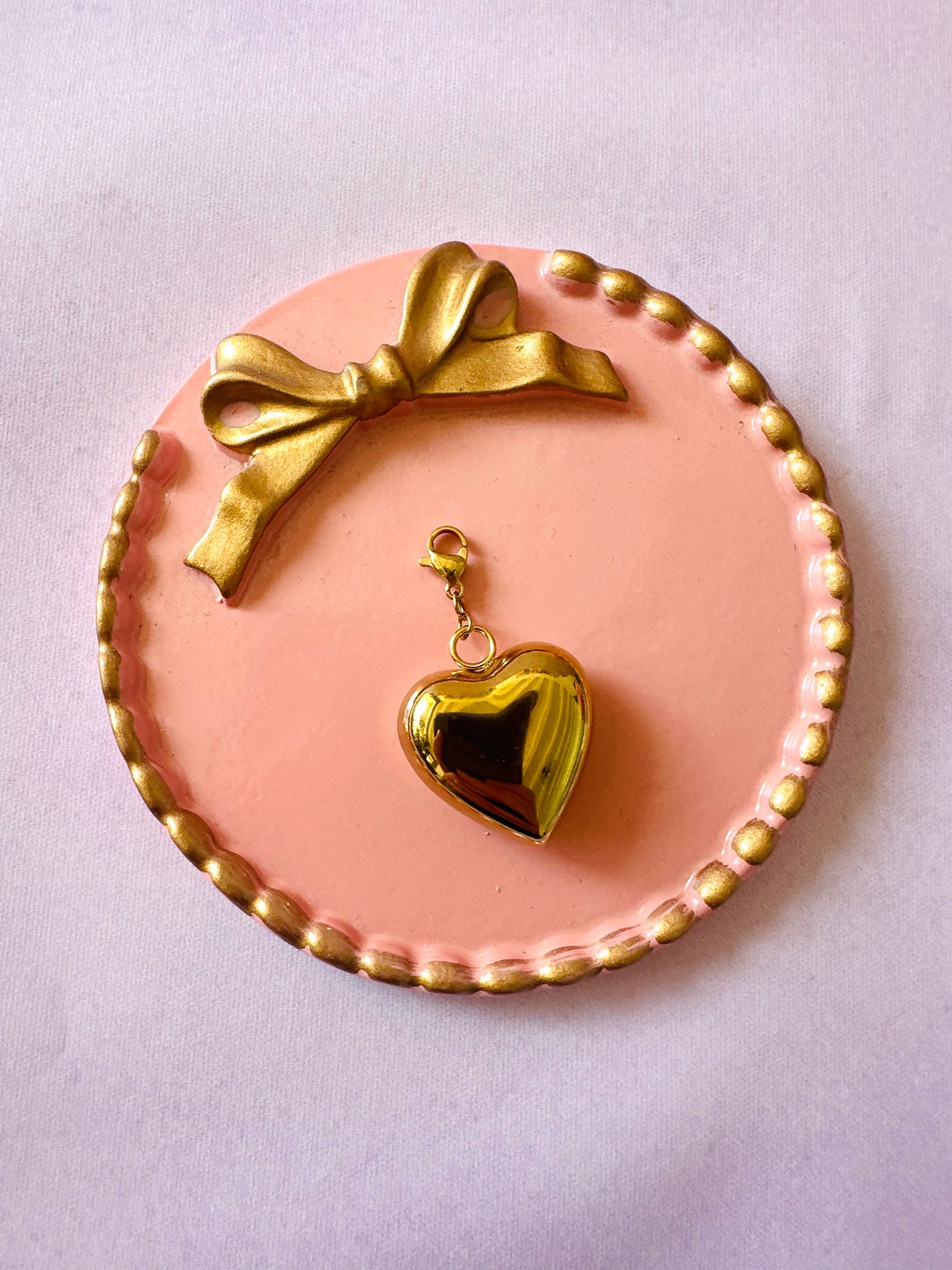 Pendentifs acier inoxydable LILI - Camilmari Bijoux - Cœur bombé : 2.5 x 4 cm