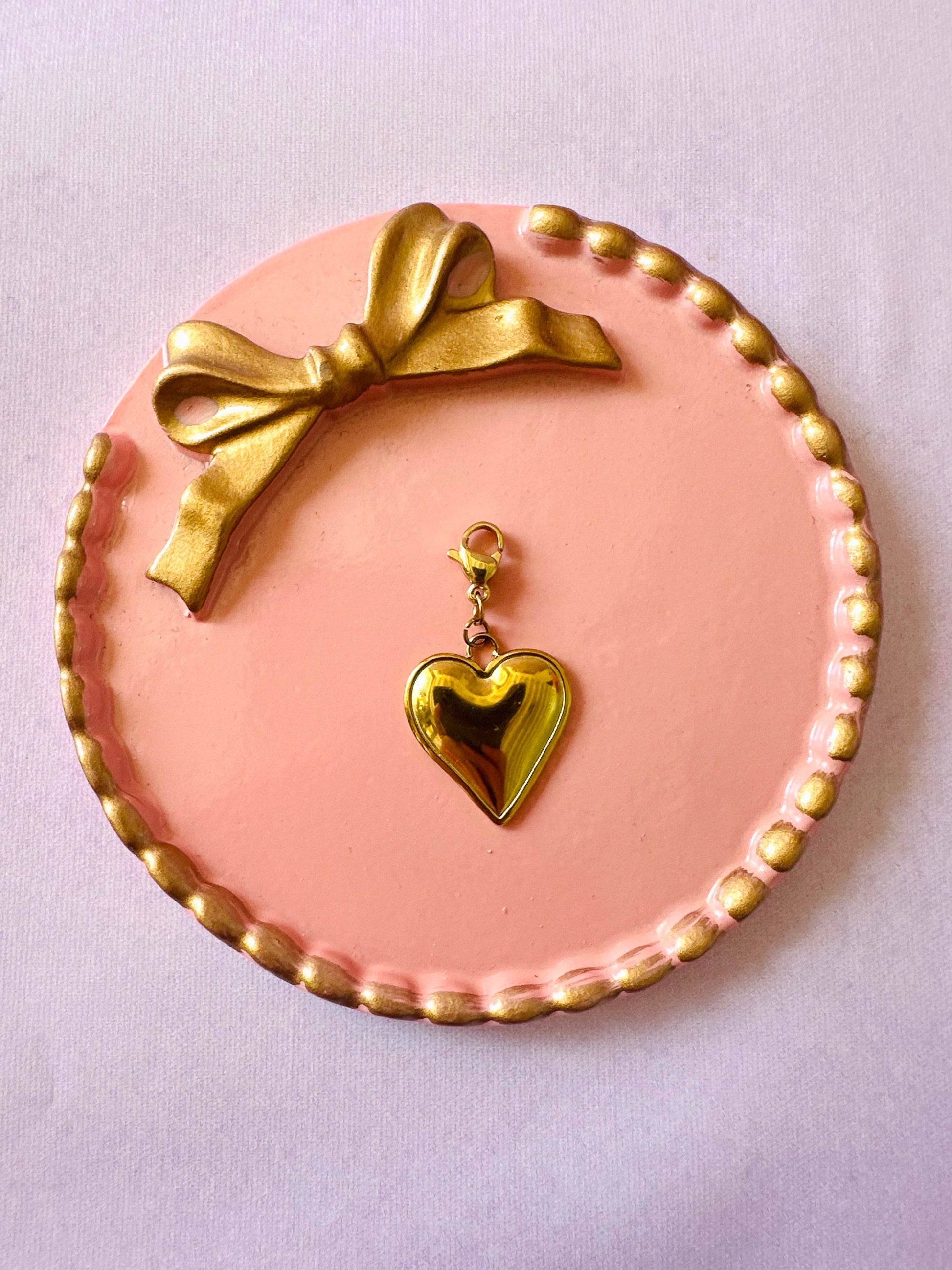 Pendentifs acier inoxydable LILI - Camilmari Bijoux - Cœur plat : 2 x 3.5 cm