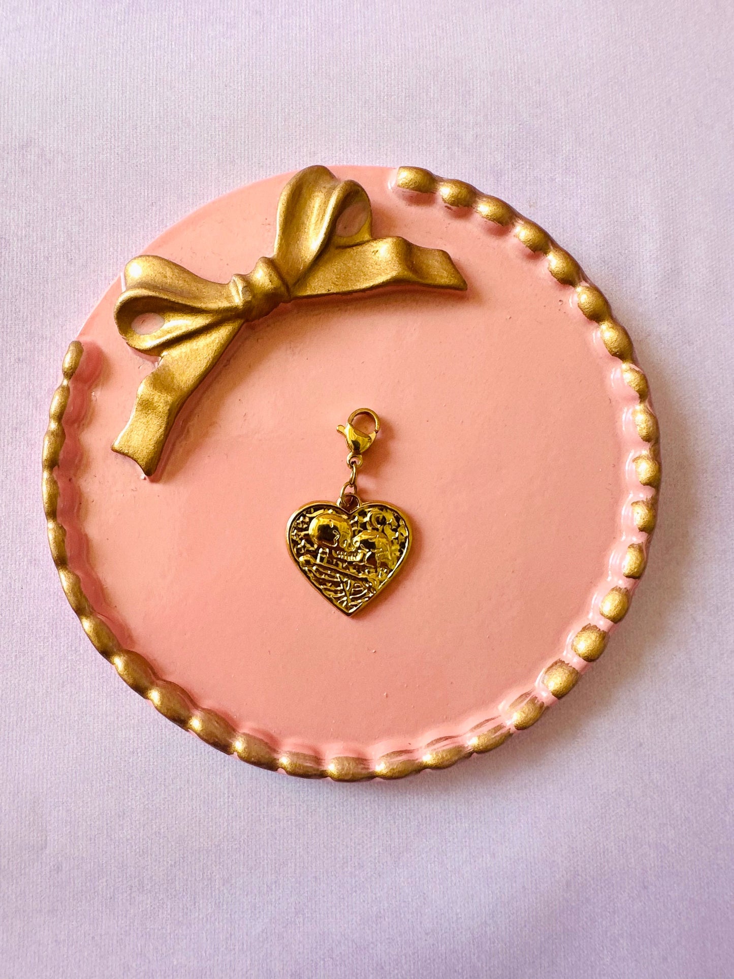 Pendentifs acier inoxydable LILI - Camilmari Bijoux - Petit cœur texturé : 2 x 3.5 cm