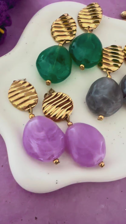 Boucles d'oreilles perles fantaisie APOLLINE