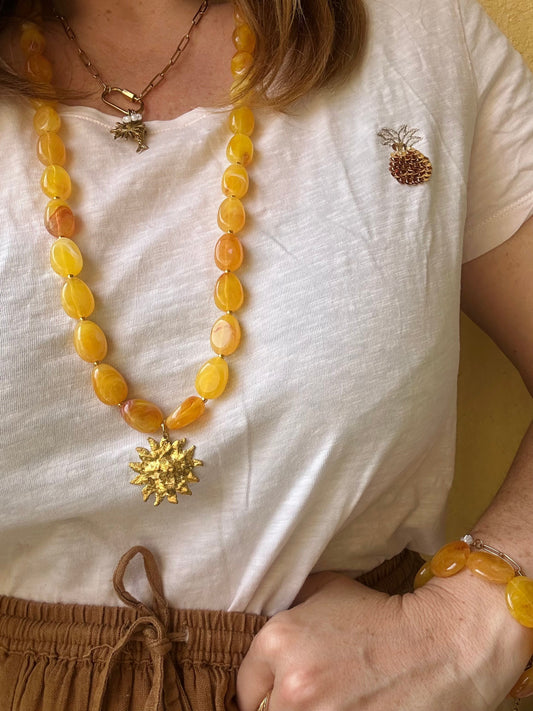 Sautoir en perles fantaisie SOLEIADA - Camilmari Bijoux - 