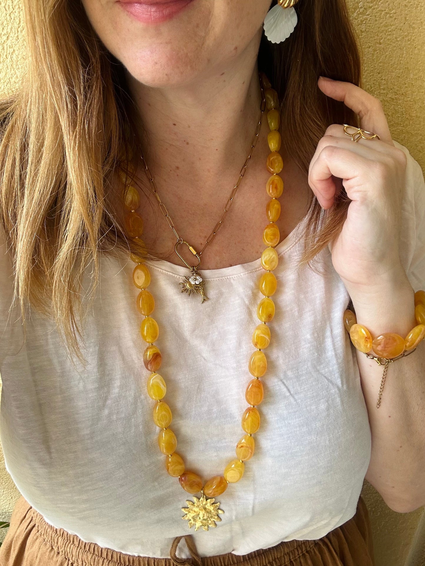 Sautoir en perles fantaisie SOLEIADA - Camilmari Bijoux - 